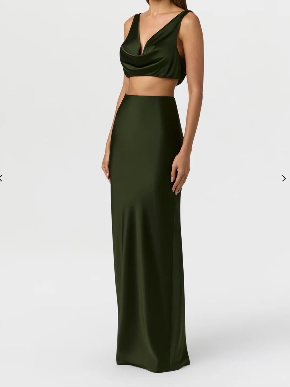 naked wardrobe Olive two piece long skirt set